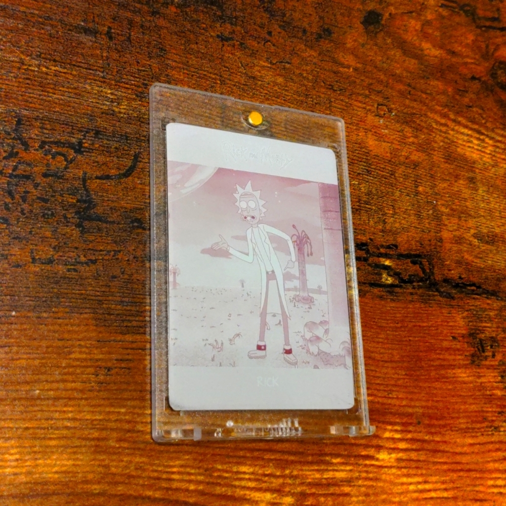 Rick and Morty season 1 trading card Rick printing plate 1/1